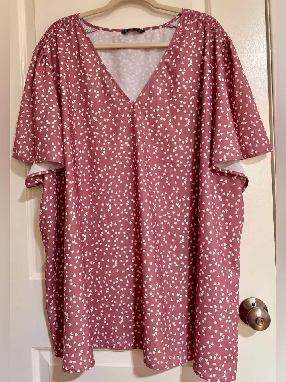 🩷 BloomChic Pink and White Hearts Top